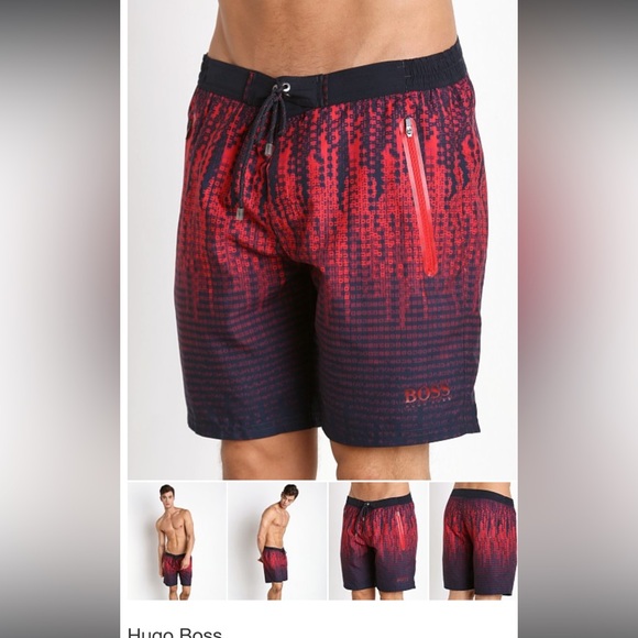 Hugo Boss Swim Hugo Boss Malabar Swim Shorts Navyred Like A